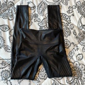 SPANX Black Moto Leggings